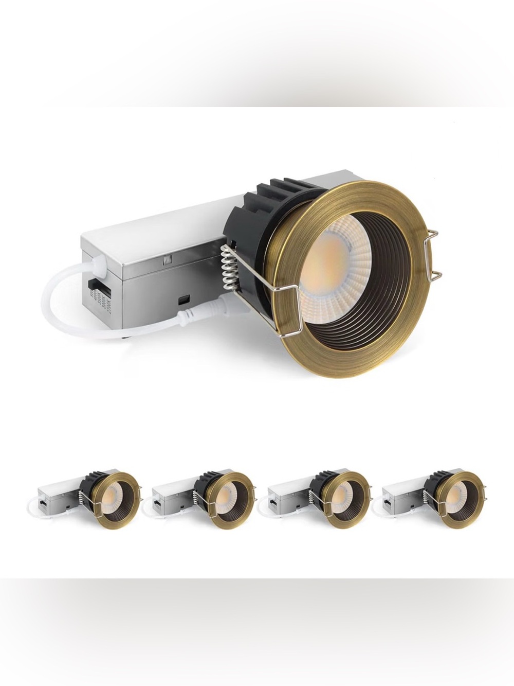 4 Pack 2 Inch 5CCT Bronze Anti-Glare LED Recessed Ceiling Light
IP65 Waterproof,